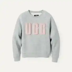 UGG MADELINE FUZZY LOGO CREWNECKグレー×ピンク 1123718-GHSN_1.png?_s=RAABAB0